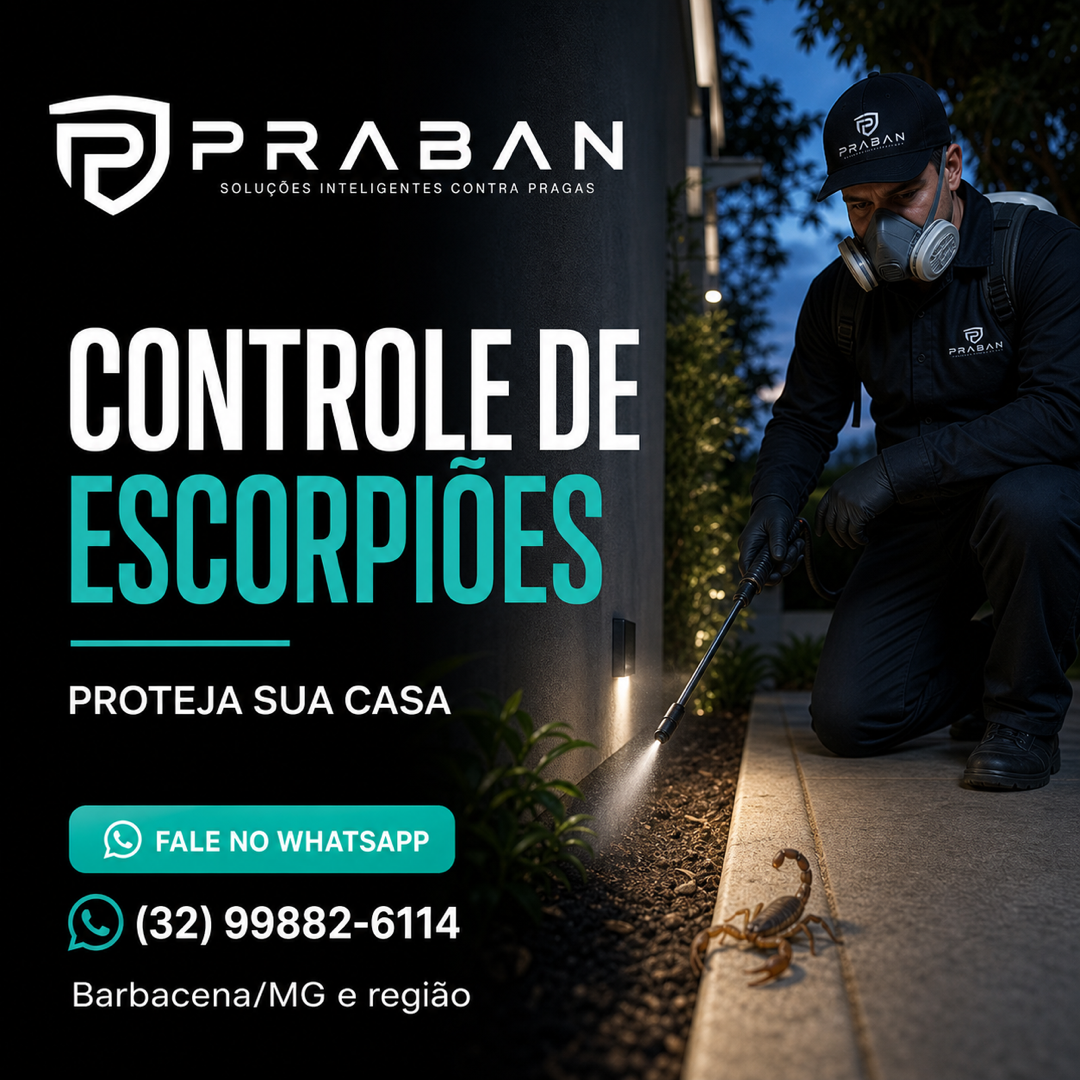 Orientação profissional para controle de escorpiões